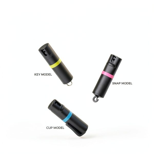 POM Pepper Spray Keychain Quick Release Plastic-5