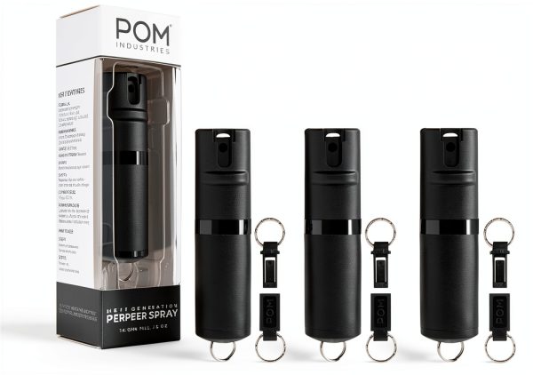 POM Pepper Spray Keychain Quick Release Plastic-0